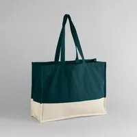 Westford Mill Westford Mill Tragetasche Umhängetaschen Einkaufstasche Shopper 52 x 38,5 x 16 cm zweifarbig, Dunkelgrün/natur, – Produktbild 1 von 1