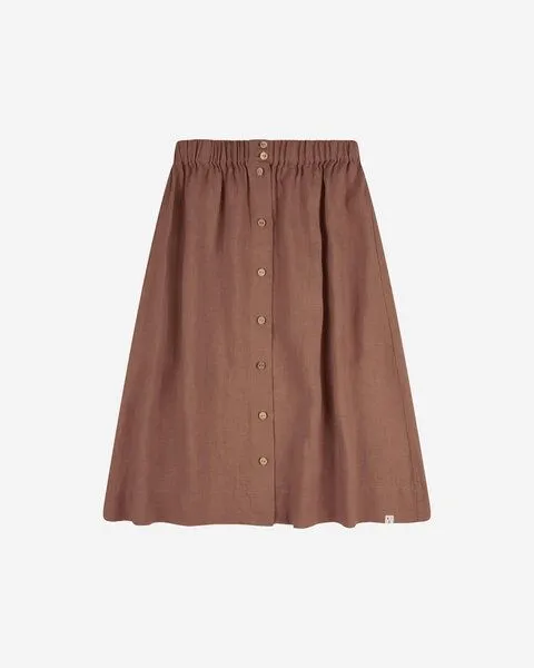 MATONA Matona Rock | Midi Skirt | aus Leinen, Rosy brown, – Produktbild 3 von 3
