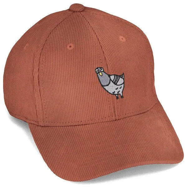 LIGARTI Bestickte Cord Cap – Claude die Taube – LIGARTI Tiermanufaktur, Terracotta, – Produktbild 1 von 4