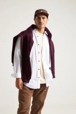 Trendsplant Trendsplant Postiguet Pigment Dyed Twill Shirt Bright White – Produktbild 1 von 1