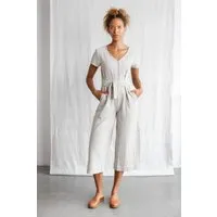 Jyoti - Fair Works Jyoti - Fair Works Damen vegan Jumpsuit Amrita Grau/Weiß – Produktbild 1 von 1