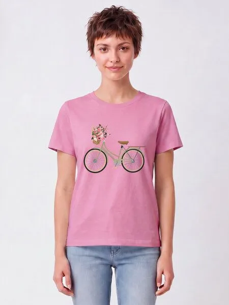 watapparel watapparel T-Shirt Frauen Damenfahrrad, Bubble pink, – Produktbild 2 von 2