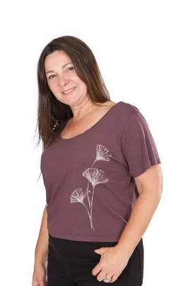 Life-Tree Life-Tree Ecovero Shirt für Damen "Ginkgo" in Mulberry/Dusty Pink – Produktbild 1 von 1