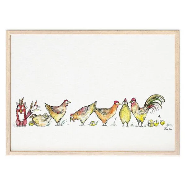 LIGARTI Kunstdruck »Fuchs im Hühnerpelz« von LIGARTI | A4, A3 oder A2 | Wandbild | Poster | Kunst – Produktbild 1 von 5