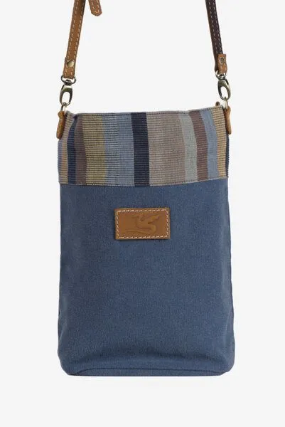Dragolina Dragolina Umhängetasche Willow mit Webstoff der Pwo Karen, Jeansblau (blau), – Produktbild 2 von 4