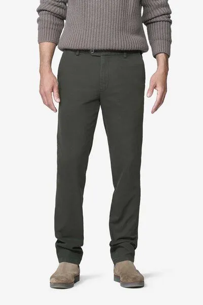 Meyer Meyer Chino mit Dehnbund, Grün (oliv), – Produktbild 1 von 4