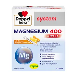 Doppelherz Doppelherz Magnesium 400 Direct system Pellets – Produktbild 1 von 1
