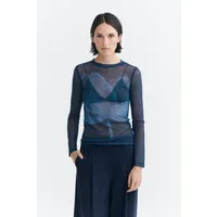 thinking mu Thinking MU Damen vegan Transparentes Lotus Top In Marineblau – Produktbild 1 von 1
