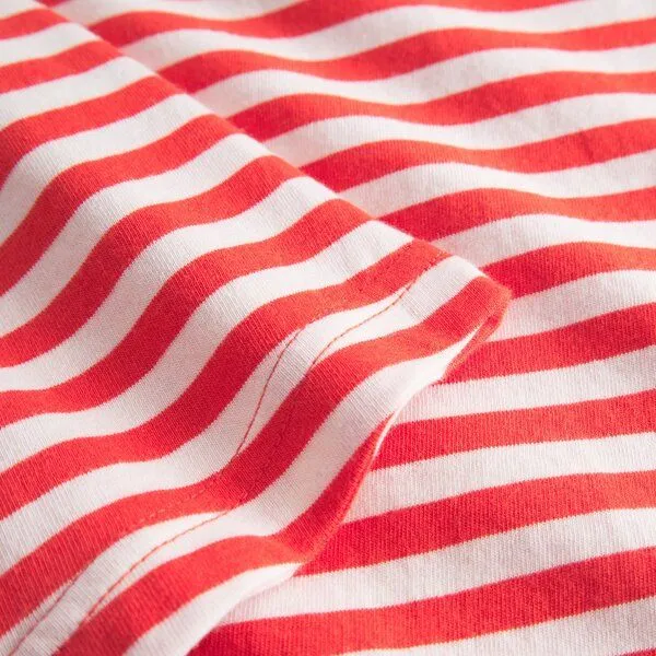 Dedicated DEDICATED Top Namsos Stripes, Grenadine red (rot), – Produktbild 4 von 4