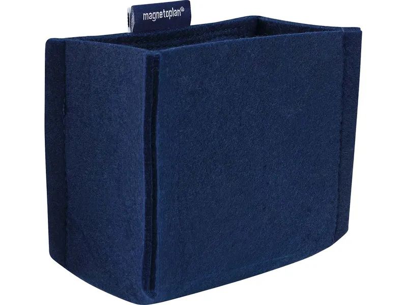 magnetoplan magnetoplan Stifteköcher "ecoAware" MEDIUM 130 x 100 x 60 mm, RC-PET Filz dunkelblau – Produktbild 2 von 3