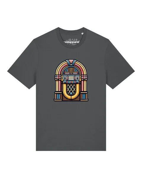 watapparel watapparel T-Shirt Unisex Jukebox, Anthracite, – Produktbild 1 von 3