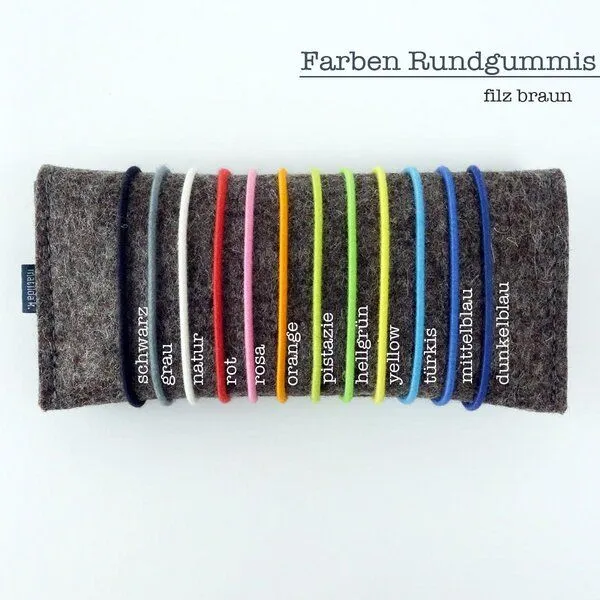 matilda k. manufaktur matilda k. manufaktur Schmuckaufbewahrung 'schmucknest' groß aus Wollfilz 'alice' mit Rundgummi-Verschluß in vielen Farben, Braun, – Produktbild 5 von 5