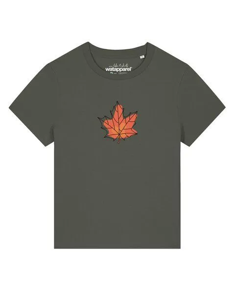 watapparel watapparel T-Shirt Frauen Herbst, Khaki, – Produktbild 1 von 2