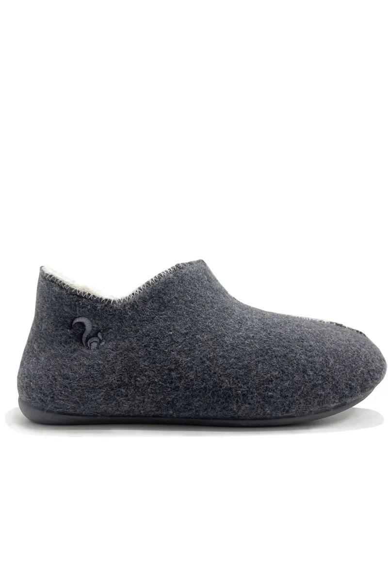 thies thies Damen vegan Hausschuhe Slipper Booties, Dunkelgrau, – Produktbild 1 von 2