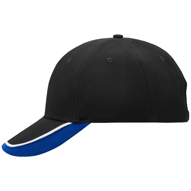 Myrtle Beach myrtle beach 6 Panel Kappe dreifarbig MB049 Einheitsgröße black/white/royal – Produktbild 1 von 1
