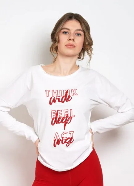 SPARKLES OF LIGHT SPARKLES OF LIGHT Yoga Shirt | THINK FEEL ACT, Weiss, – Produktbild 2 von 3