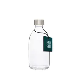 Klarglasflasche mit Deckel – Produktbild 1 von 1