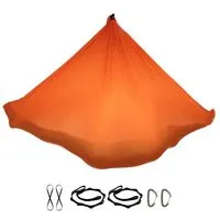 YOGALAXY YOGALAXY® Aerial Yoga Tuch Set - mit Zubehör - Premiumqualität in diversen Farben, Orange, – Produktbild 1 von 1
