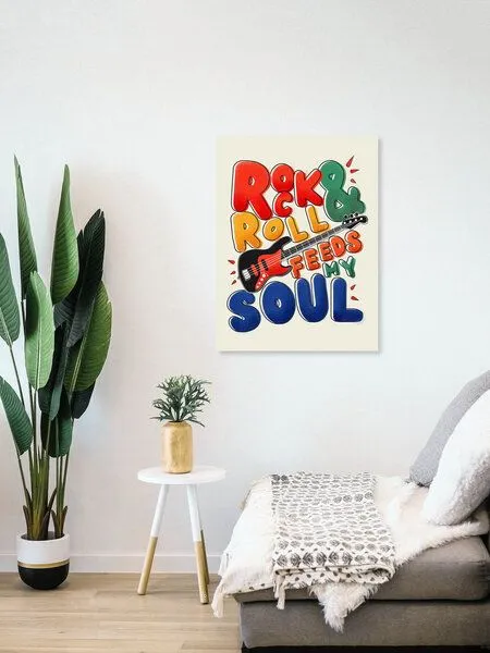 Photocircle Photocircle Poster / Leinwandbild - Rock And Roll Feeds My Soul – Produktbild 4 von 4