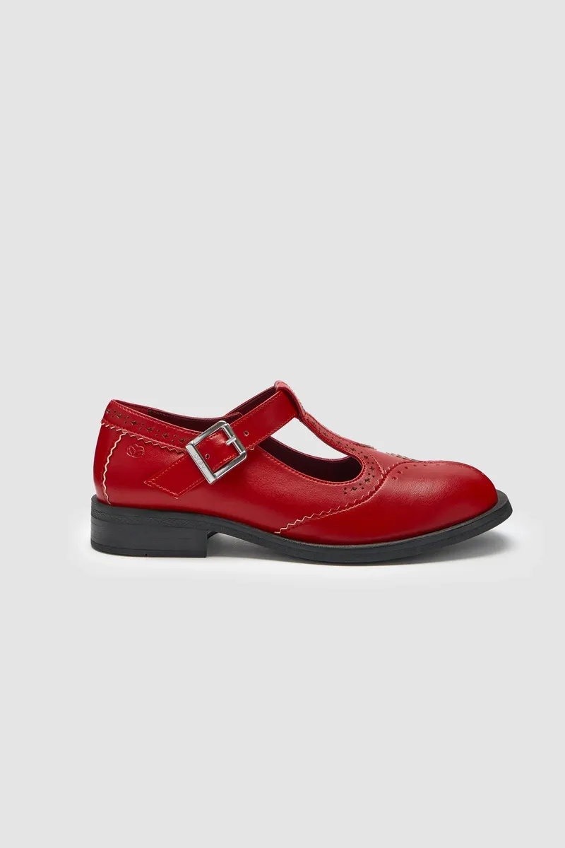 Prev Prev Damen vegan Schuhe Rosa Kirsche, Rot, – Produktbild 2 von 2