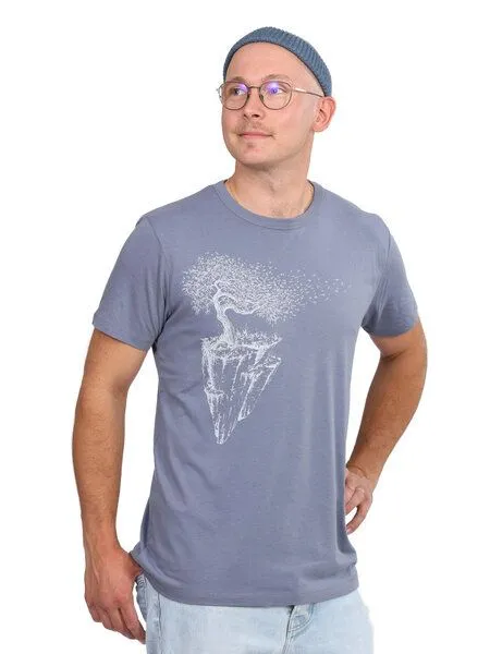 Life-Tree Life-Tree Fairwear Bambus Shirt Men Maple Island, Grau, – Produktbild 1 von 4