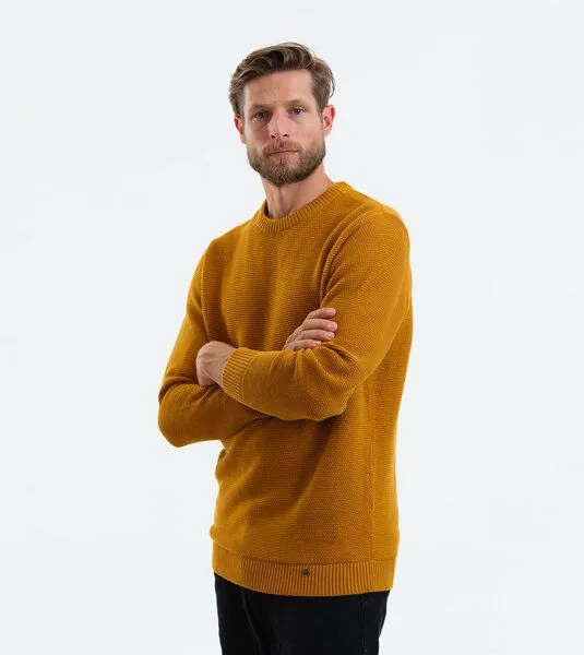 Gary Mash GARY MASH Strickpullover James aus Biobaumwolle, Senf (gelb), – Produktbild 1 von 4