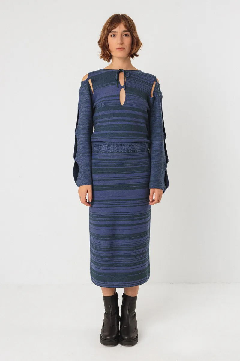 SKFK SKFK Damen vegan Kleid Tina Blau, Extra dunkelblau, – Produktbild 1 von 2
