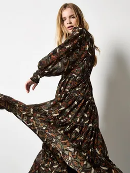 Apricot Apricot Druckkleid Maxikleid im Ikat-Design – Produktbild 1 von 1