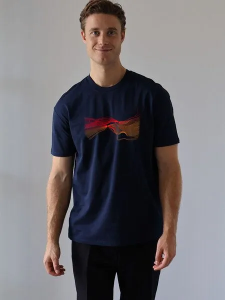 Kultgut Kultgut Artdesign Biofair- Klassik T-Shirt / Still Sundown, Navy, – Produktbild 2 von 8