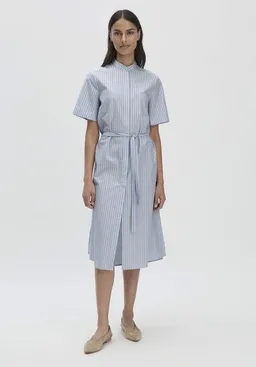 hessnatur hessnatur Streifen Hemdblusen Kleid Midi Relaxed – Produktbild 1 von 1