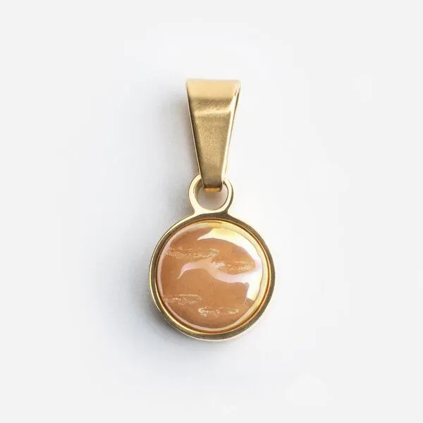 ALEXASCHA ALEXASCHA Kettenanhänger aus Glas | Mix & Match Charms, Nussbraun, – Produktbild 1 von 4