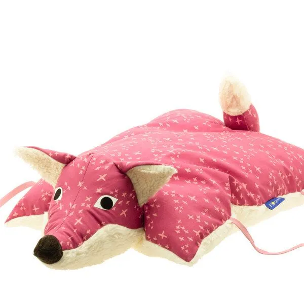 Flosinn Flosinn Kuschelkissen Fuchs Rot als Reisekissen mit Teddyplüsch aus Baumwolle – Produktbild 2 von 4