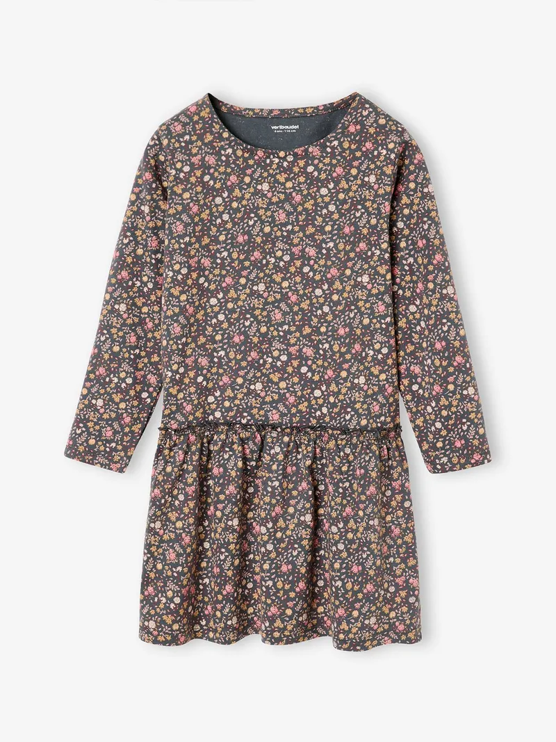Vertbaudet Mädchen Kleid BASIC, Anthrazit, – Produktbild 3 von 3
