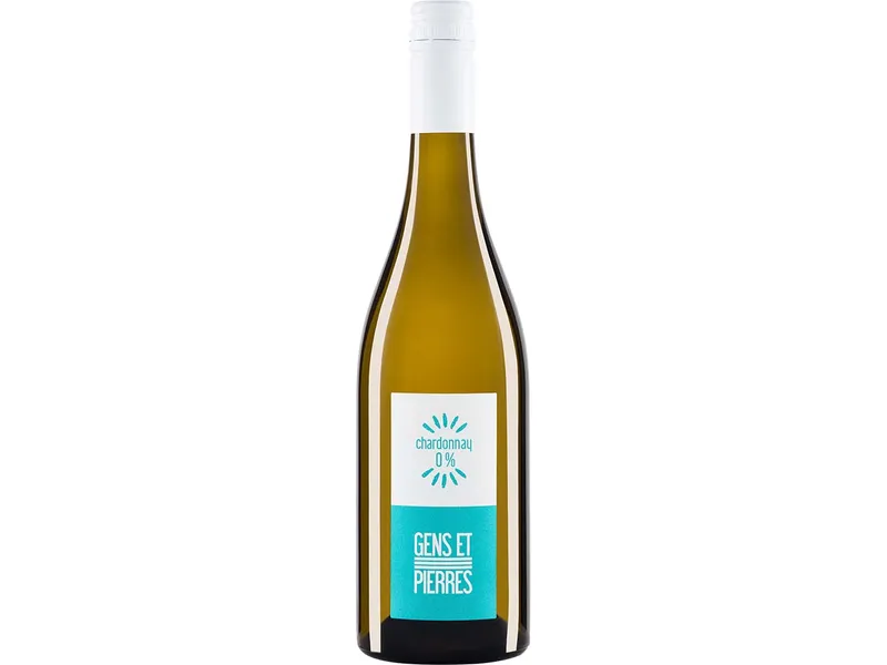 Alkoholfreier Weißwein GENS ET PIERRES, Chardonnay, 0,75 l – Produktbild 1 von 1