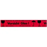 Signalklebeband aus PP "Vorsicht Glas!", reißfest – Produktbild 1 von 1