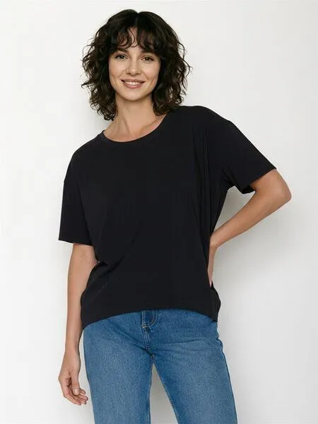 GreenBomb GREENBOMB Basic Feel - Lässiges T-Shirt aus Bio-Baumwoll-Mix / GOTS / Fair & Vegan, Schwarz (schwarz), – Produktbild 1 von 4