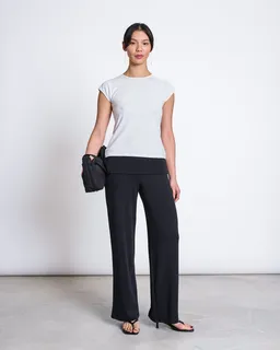 JAN N JUNE JAN 'N JUNE Damen vegan Leggings Foldover Naro Schwarz – Produktbild 1 von 1