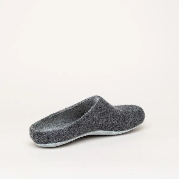Magicfelt Magicfelt Filz-Hausschuh AP 701 aus 100% Merino-Wolle Pantoffeln für Damen & Herren mit Ledersohle, Anthrazit, – Produktbild 4 von 4