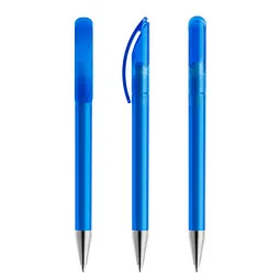 prodir prodir® Drehkugelschreiber DS 3 mit Metallspitze, blaue Mine, mittelblau gefrostet – Produktbild 1 von 1