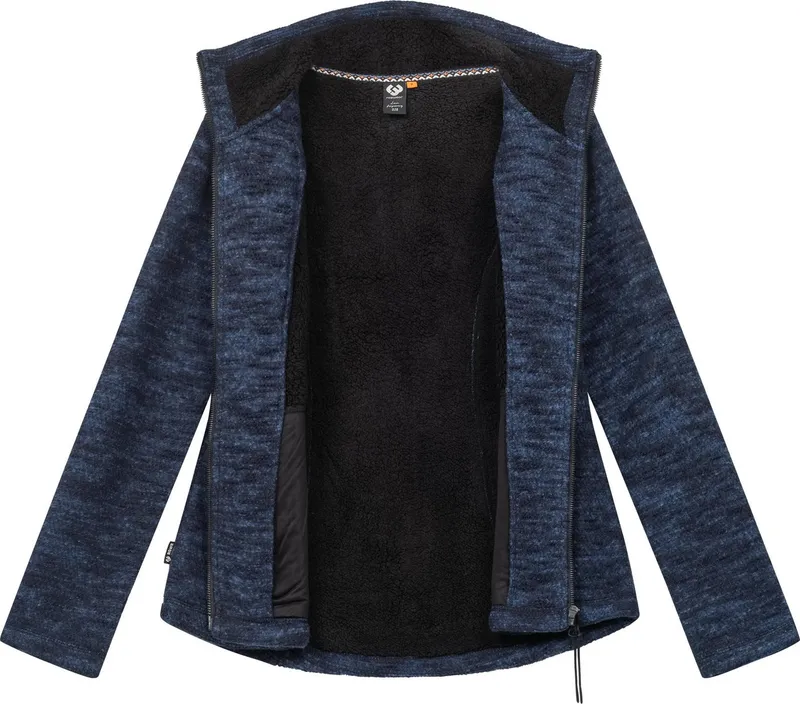 ragwear ragwear Strickjacke Liram Melange Kuschelige Übergangsjacke in Strick-Optik, Blau, – Produktbild 1 von 3
