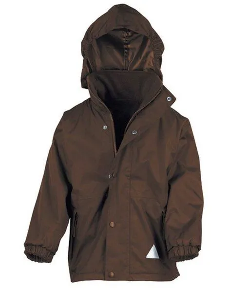 Result Genuine Recycled Result Genuine Recycled Kinder Junior Regenjacke Winterjacke Fleece gefüttert, Braun, – Produktbild 2 von 4