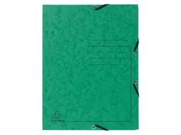 Exacompta 25 Exacompta Sammelmappen, Colorspan-Karton, 355 g/m², DIN A4, Gummizug, 3 Klappen, grün – Produktbild 1 von 1