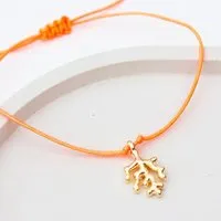 Bow & Hummingbird Bow & Hummingbird Armband auf Karte - Koralle - Ein kleiner Gruß vom Meer, Neon-orange, – Produktbild 1 von 1