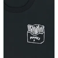 päfjes päfjes Pommes / Honigdachs mag Pommes Frittes - Fair Wear Unisex Männer Bio T-Shirt, Schwarz, – Produktbild 1 von 1