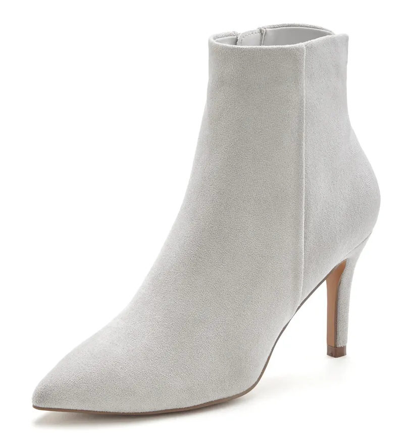 Lascana High-Heel-Stiefelette, Hellgrau, – Produktbild 1 von 3