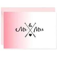 Bow & Hummingbird Bow & Hummingbird Mini-Grußkarte Mr & Mrs – Produktbild 1 von 1