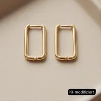 ELEKTROPULLI ELEKTROPULLI Geschlossene Rechteck Creolen ca. 20 mm x 13 mm – Produktbild 1 von 1