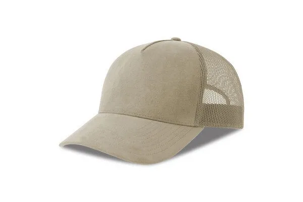 Atlantis Headwear Atlantis Headwear Damen / Herren Netz Cap kombiniert mit Wildlederoptik, Stone, – Produktbild 2 von 4