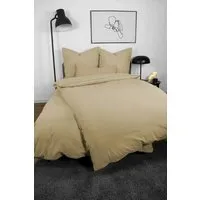 jilda tex jilda-tex Bettwäsche 100% Bio-Baumwolle 135x200cm / 155x220cm 200x200cm, Creme, – Produktbild 1 von 1