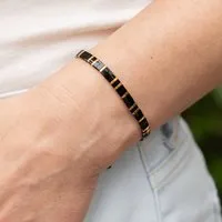 juni juni Schwarzes Armband "Shiny Black" - individuell verstellbar - handgemacht in Deutschland – Produktbild 1 von 1